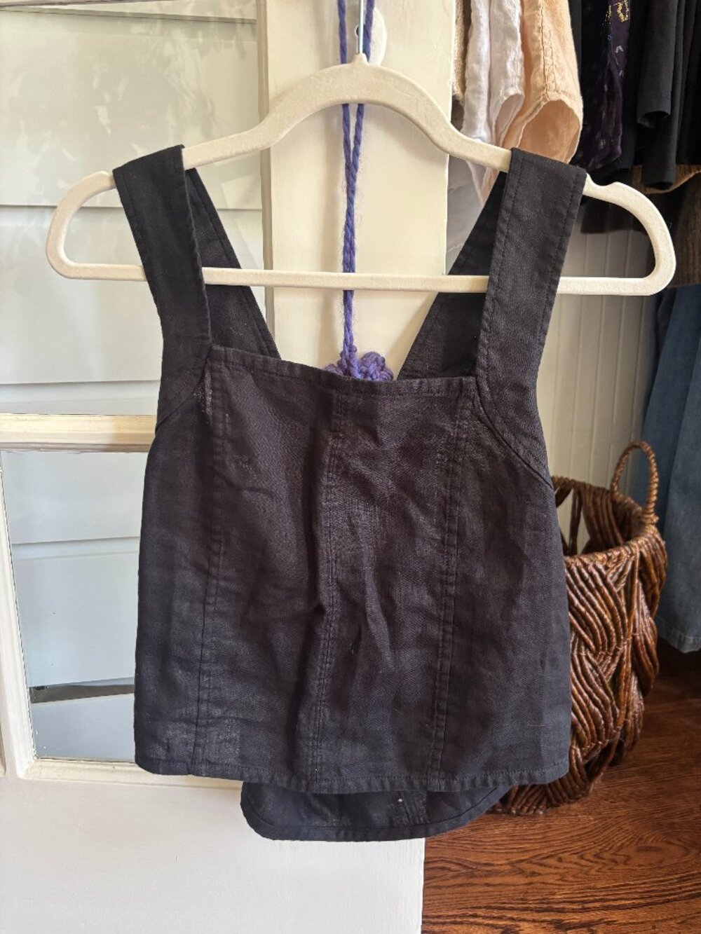 Everlane Cross-Back Linen Crop Tank